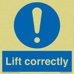 Lift correctly sign